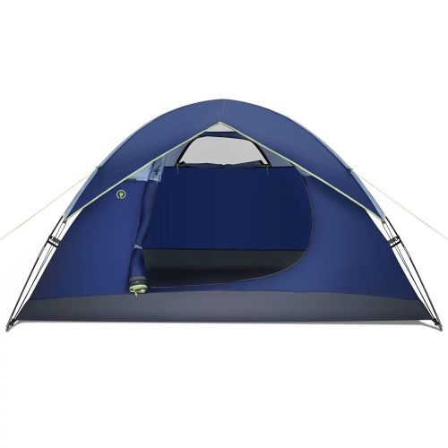 4-Person Dome Camping Tent with Removable Rain Fly & Carrying Bag; Waterproof & Windproof; for Camping; Hiking; Traveling 4-Person Dome Camping Tent with Removable Rain Fly & Carrying Bag; Waterproof & Windproof; for Camping; Hiking; Traveling